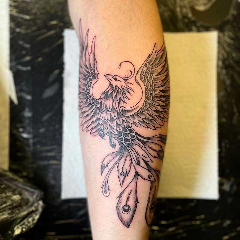 phoenix-tattoo-on-calf-2