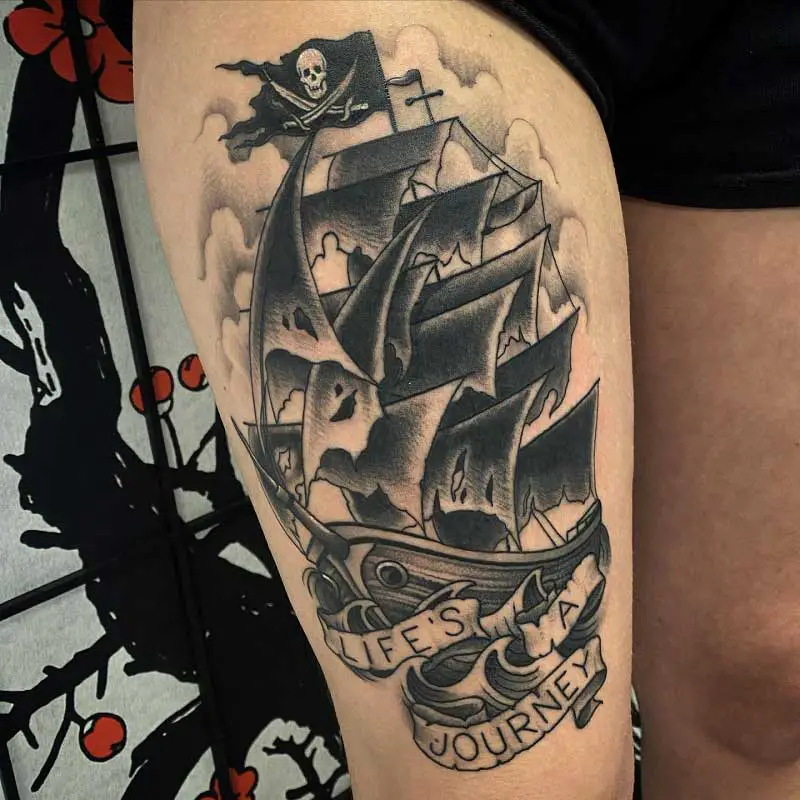 pirate-ship-silhouette-tattoo-1