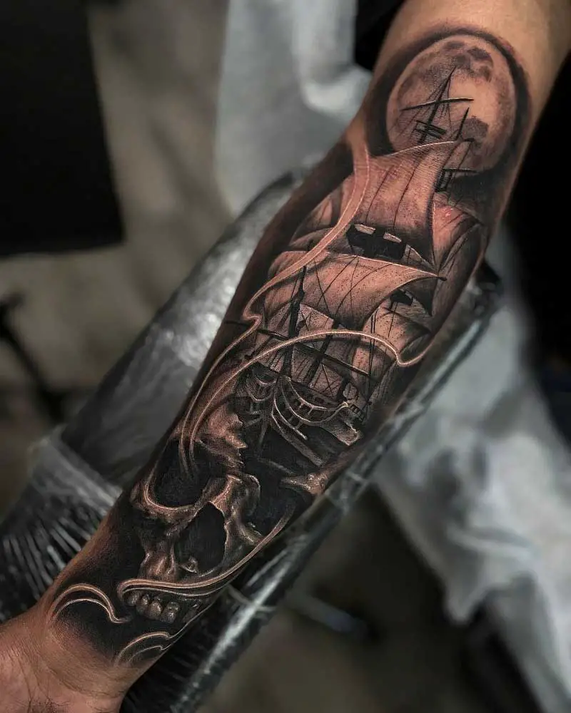 pirate-ship-skull-tattoo-2