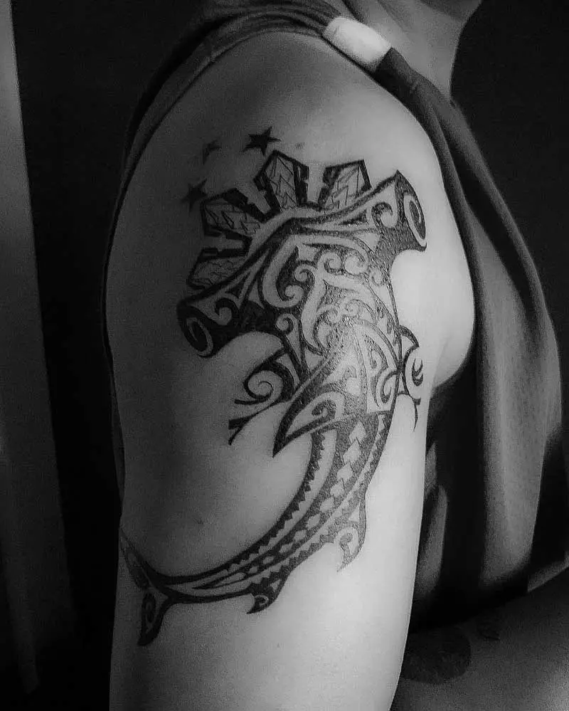Tattoo of Polynesian Dragon Power protection tattoo  custom tattoo  designs on TattooTribescom