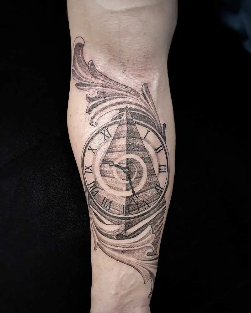 pyramid-clock-tattoo-1