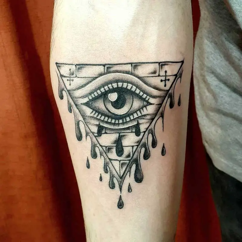 Hopes Eye within Pyramid Tattoo  Joel Gordon Photography