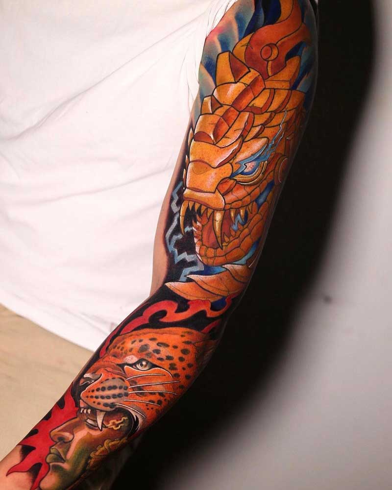 quetzalcoatl-aztec-jaguar-tattoo-3