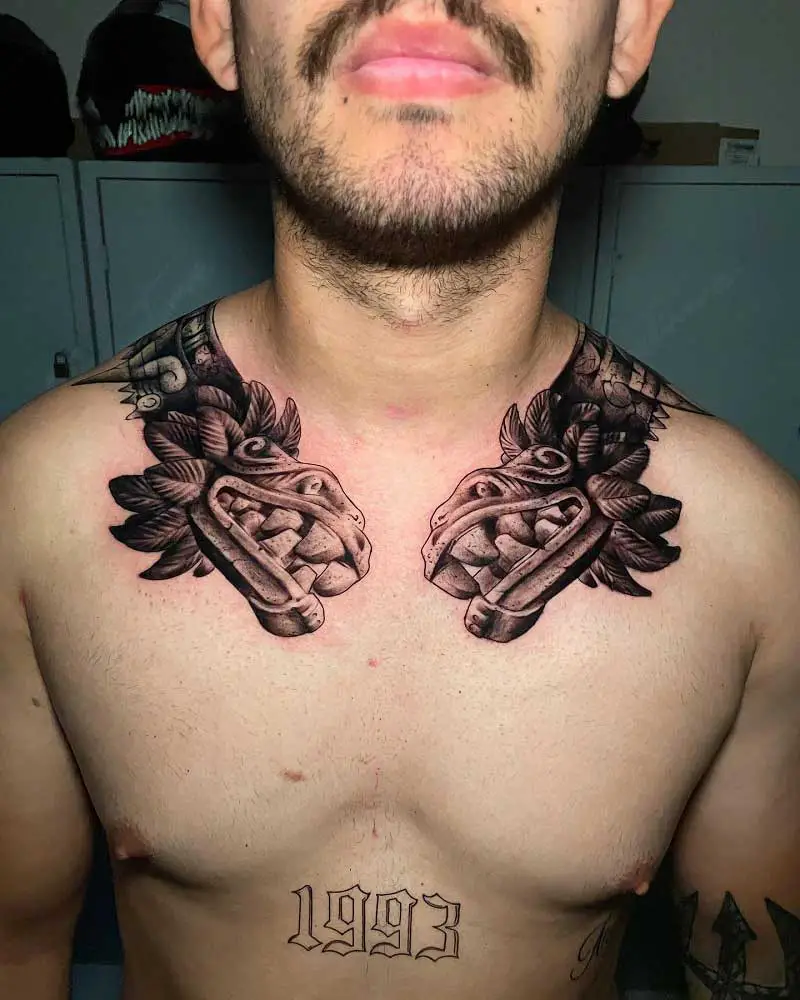 quetzalcoatl shoulder tattoo