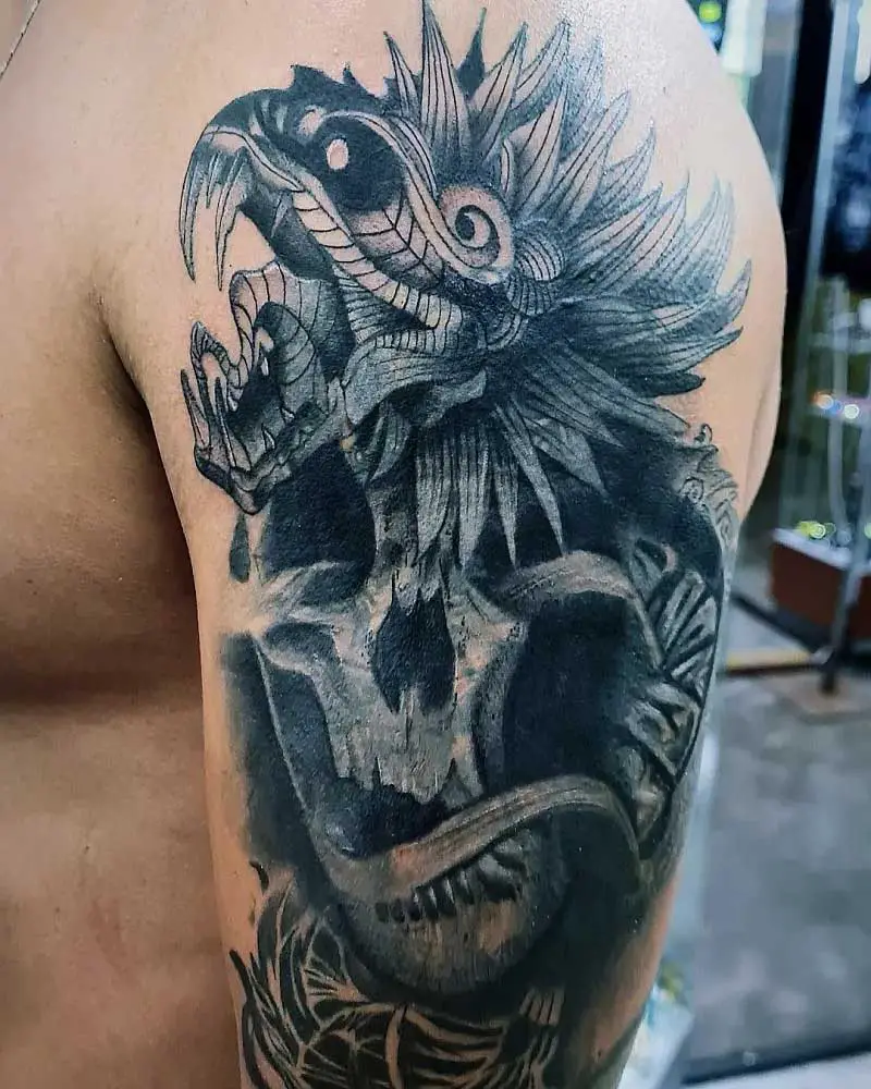 quetzalcoatl-skull-tattoo-1