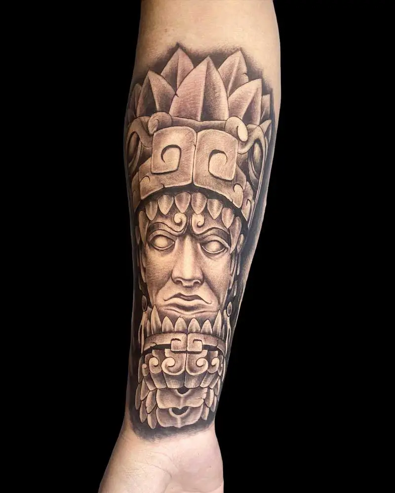 quetzalcoatl-statue-tattoo-2