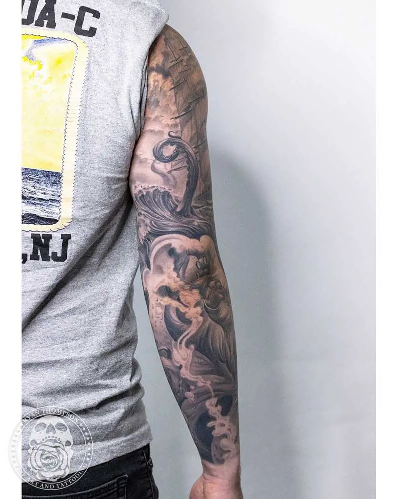 mikepacetattoo on Twitter Super fun sea sleeve ocean sealife beach  animal tattoo sleeve httpstcoca1so7Gm6o  X