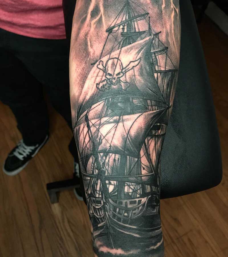 realistic-pirate-ship-tattoo-3