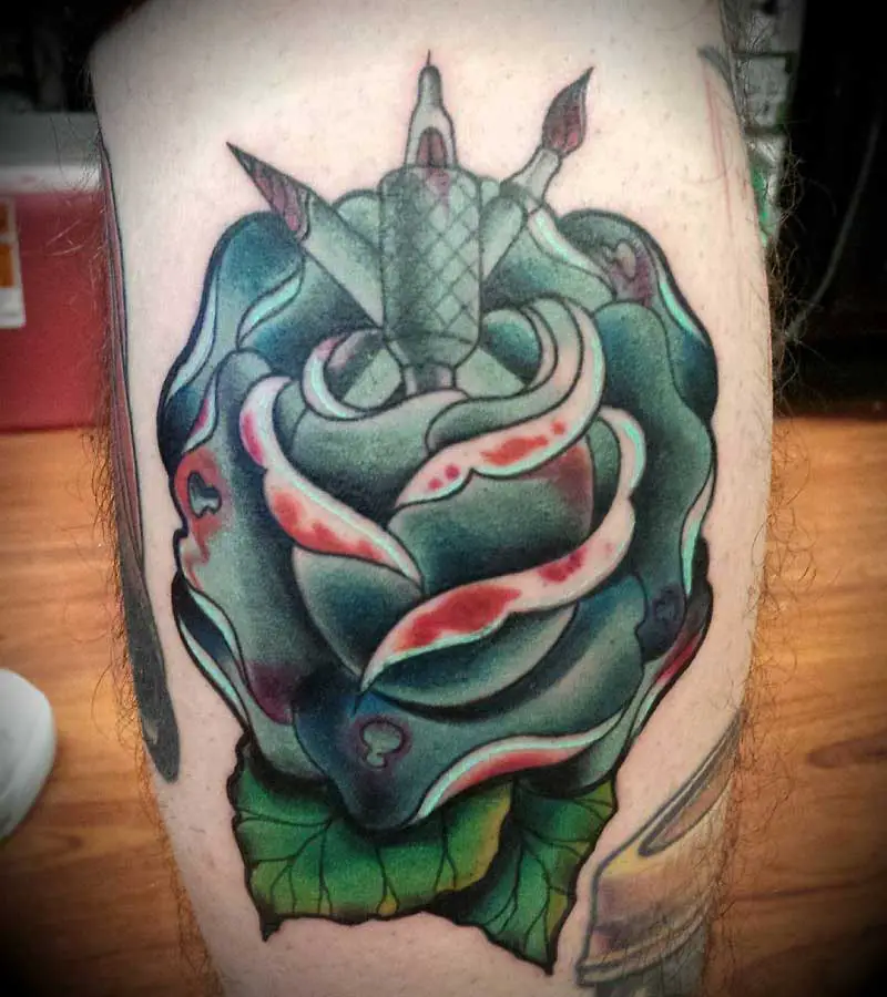 rose-tattoo-on-calf-3