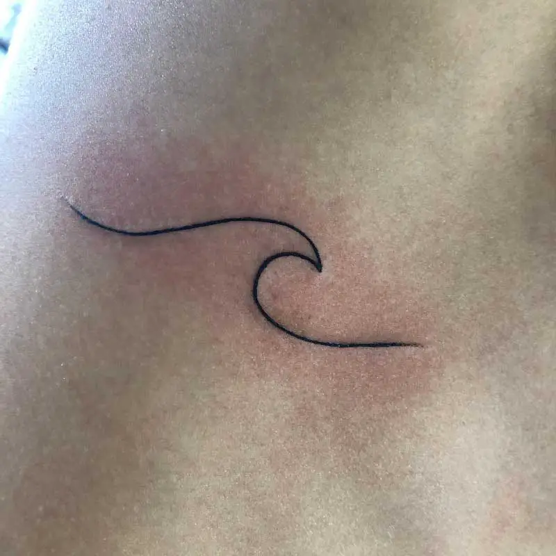 simple wave tattoos