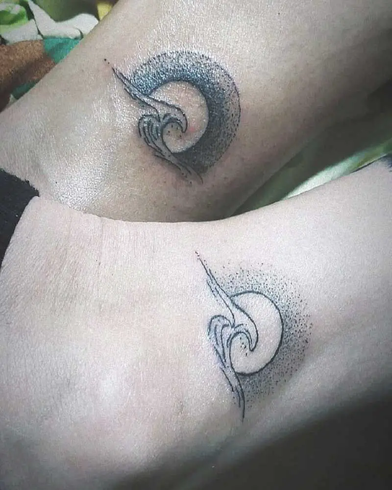 simple wave tattoos