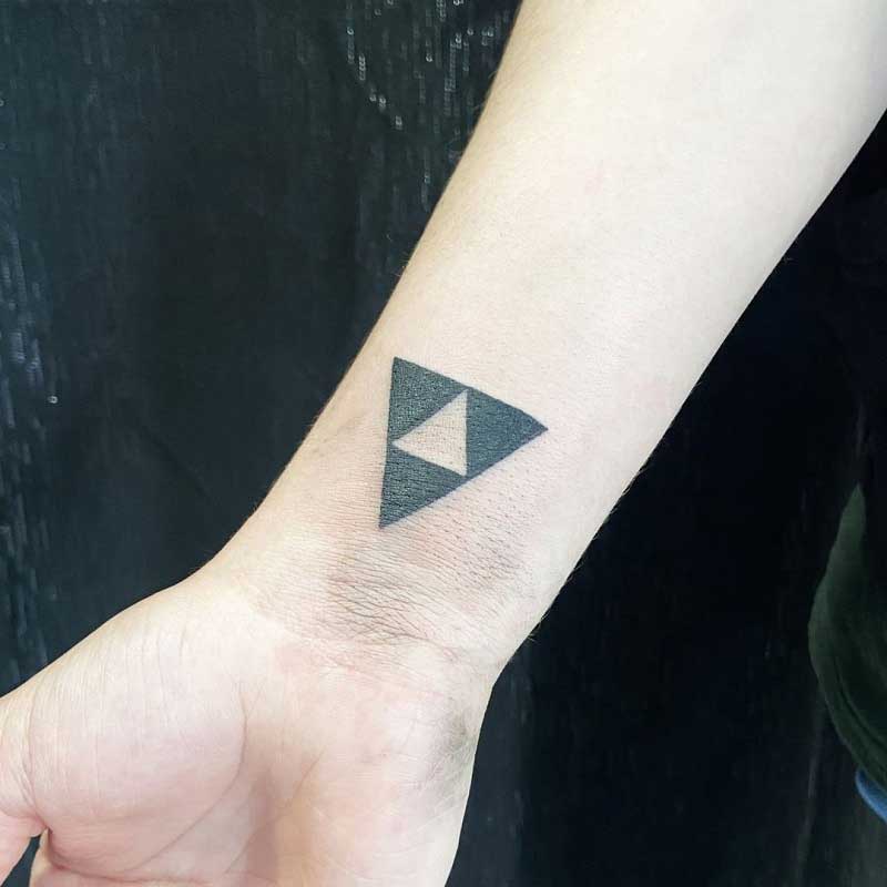 First tattoo and first post Very simple Triforce Legend of Zelda  outline Already stoked for my next one Done by Phil at Redroom in Chico  CA  rtattoos