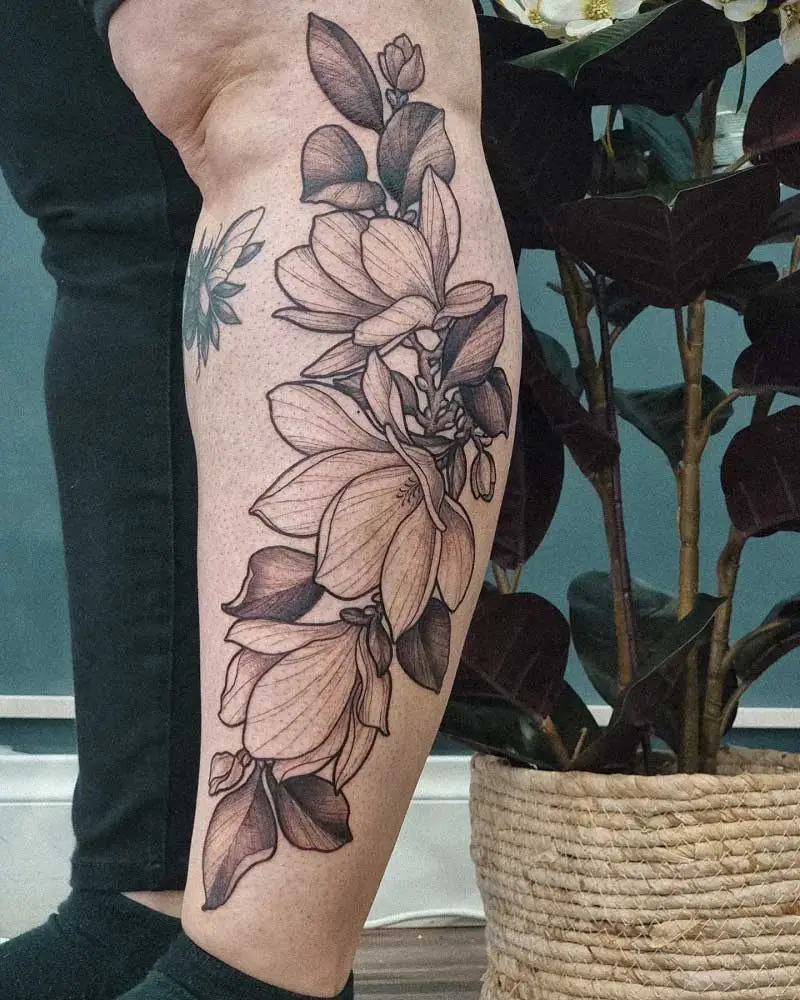 Southern Magnolia Tree Tattoo