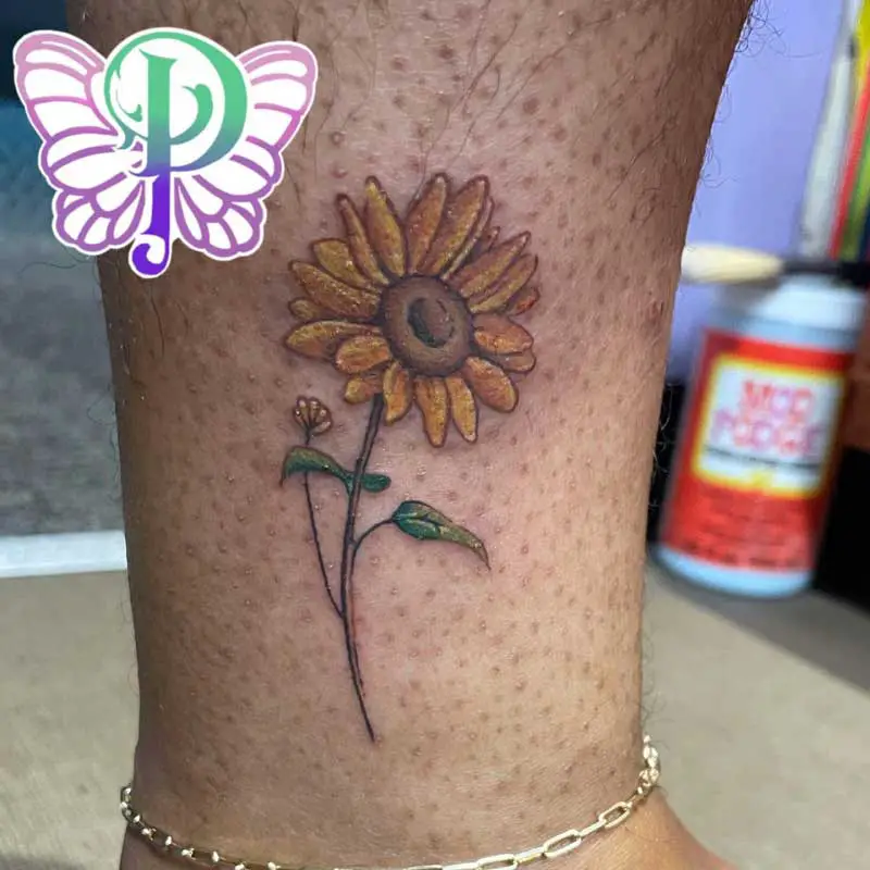 sunflower-ankle-tattoo-3