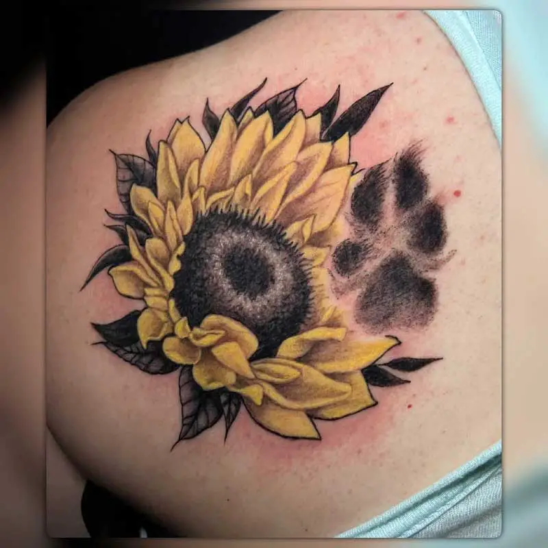 sunflower-paw-print-tattoo-1