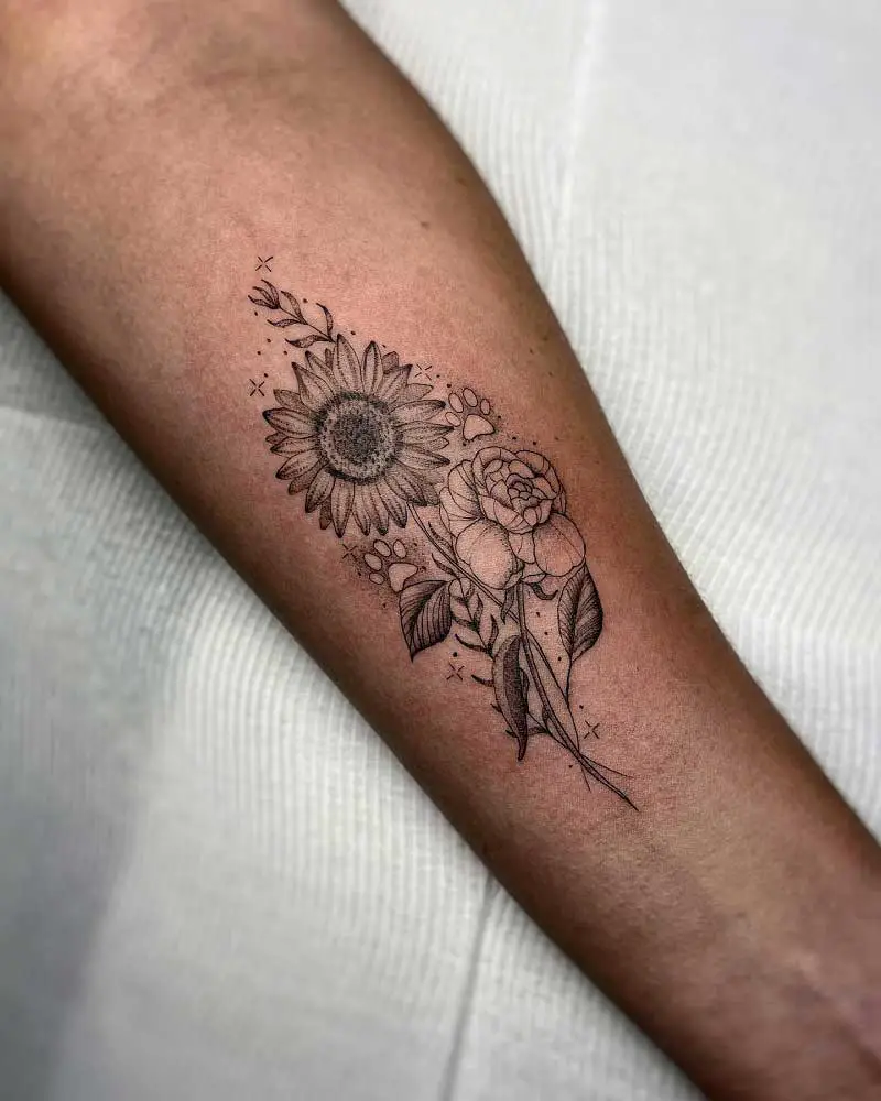 sunflower-paw-print-tattoo-3