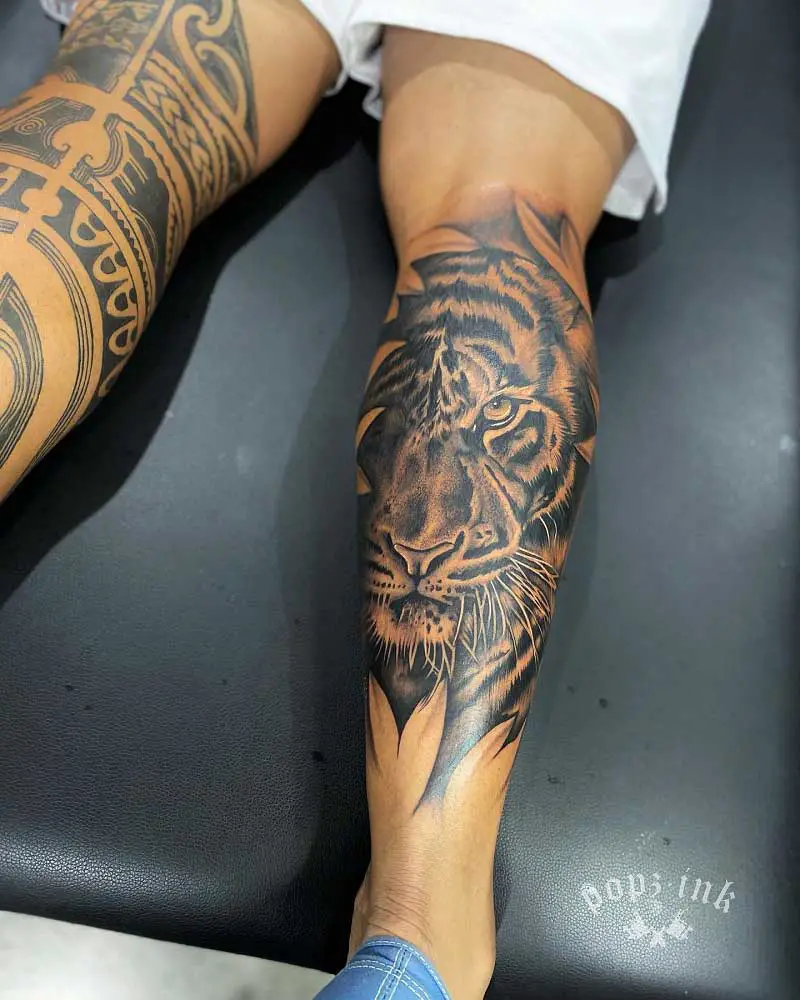 30 Lion Leg Tattoo Designs For Men  Big Cat Ink Ideas  Lion tattoo Tattoo  designs men Lion leg tattoo