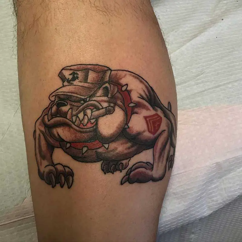 usmc logo bulldog tattoo