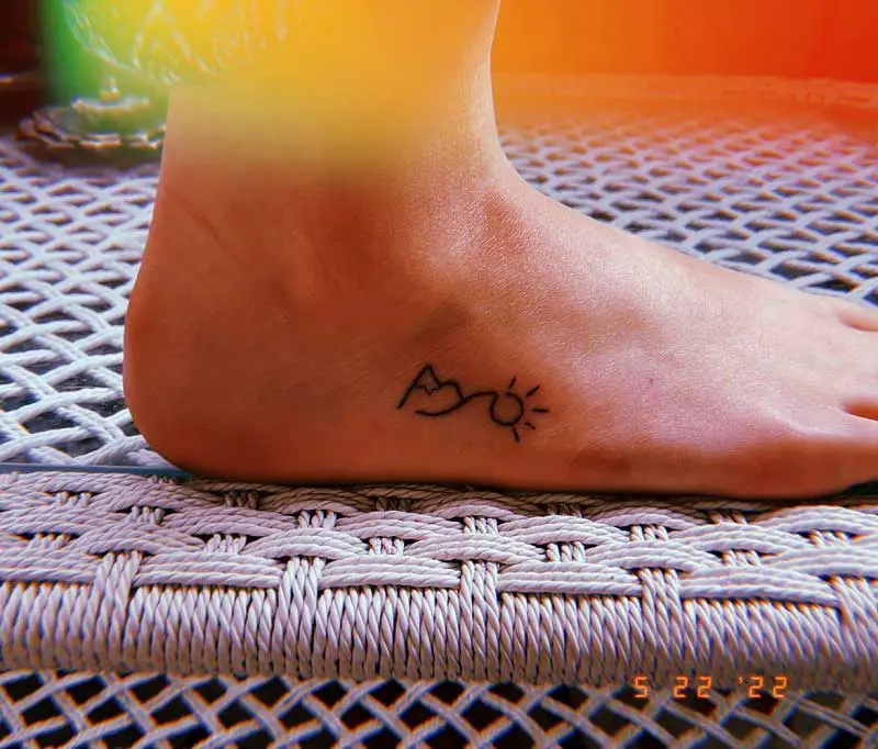 Minimalist wave tattoo on the ankle  Waves tattoo Tattoos for women  small Small wave tattoo