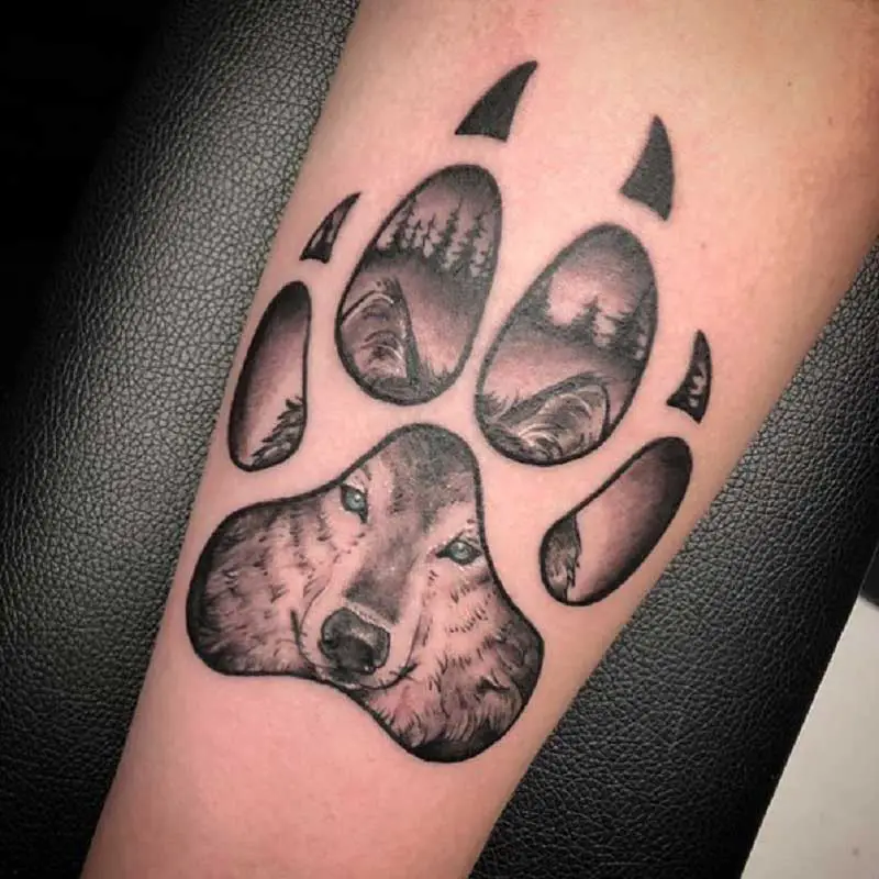 paw print tattoos