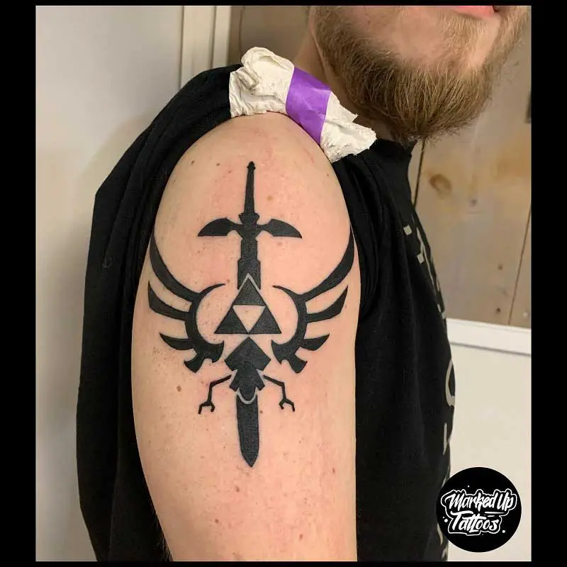 Master Sword tattoo I got this last Friday   rBreathoftheWild