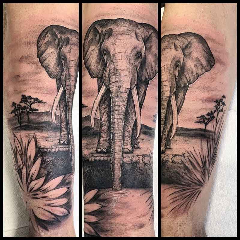 African Elephant Tattoo 2