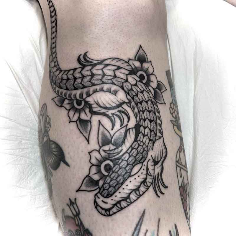 Alligator Torn Skin Tattoo 1