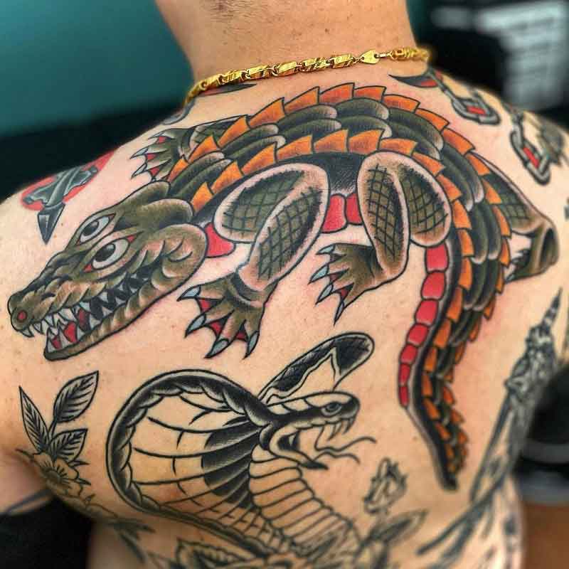 Alligator Back Tattoo 2