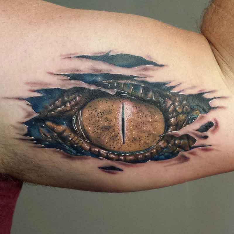 Alligator Eye Tattoo 3