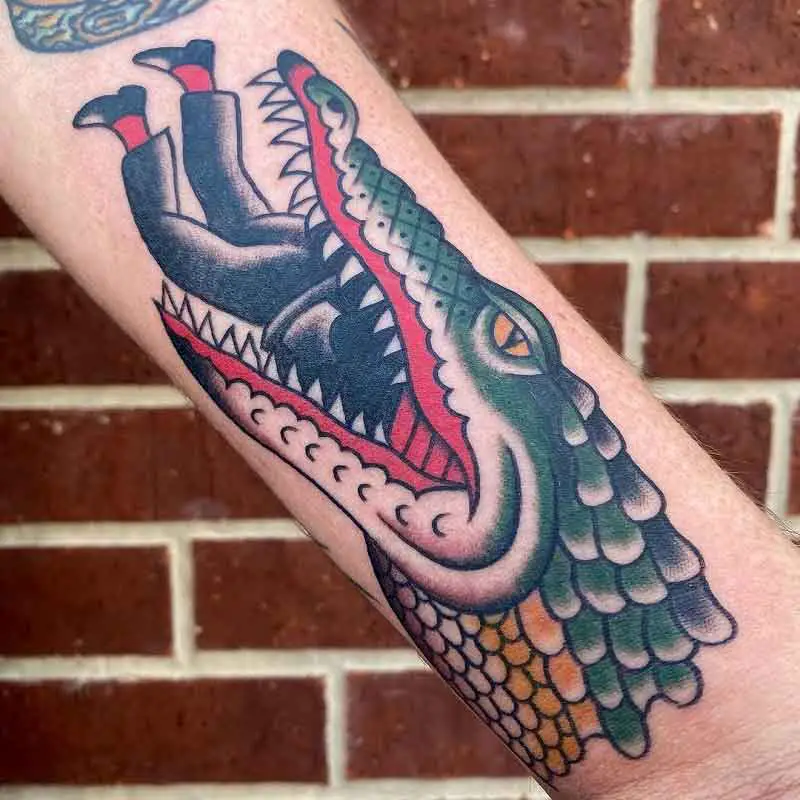 Alligator Hunting Tattoo 3