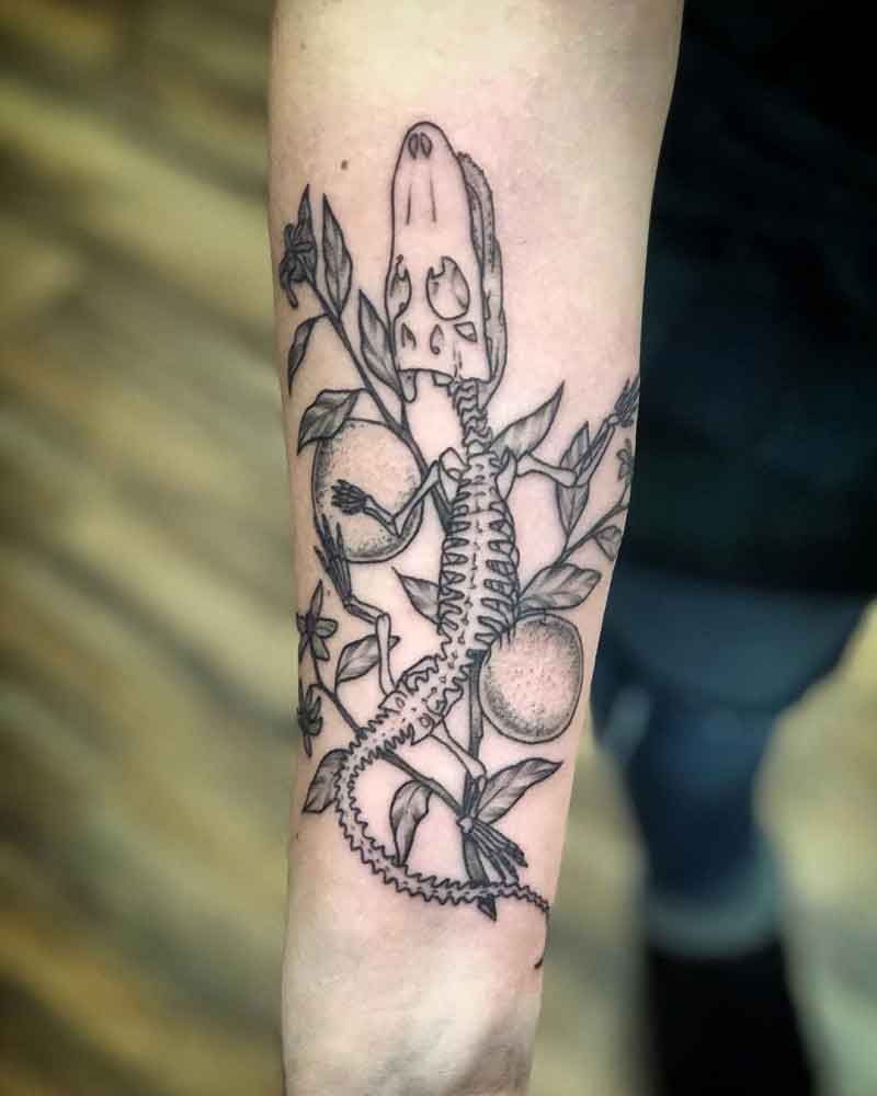 Alligator Skeleton Tattoo 1