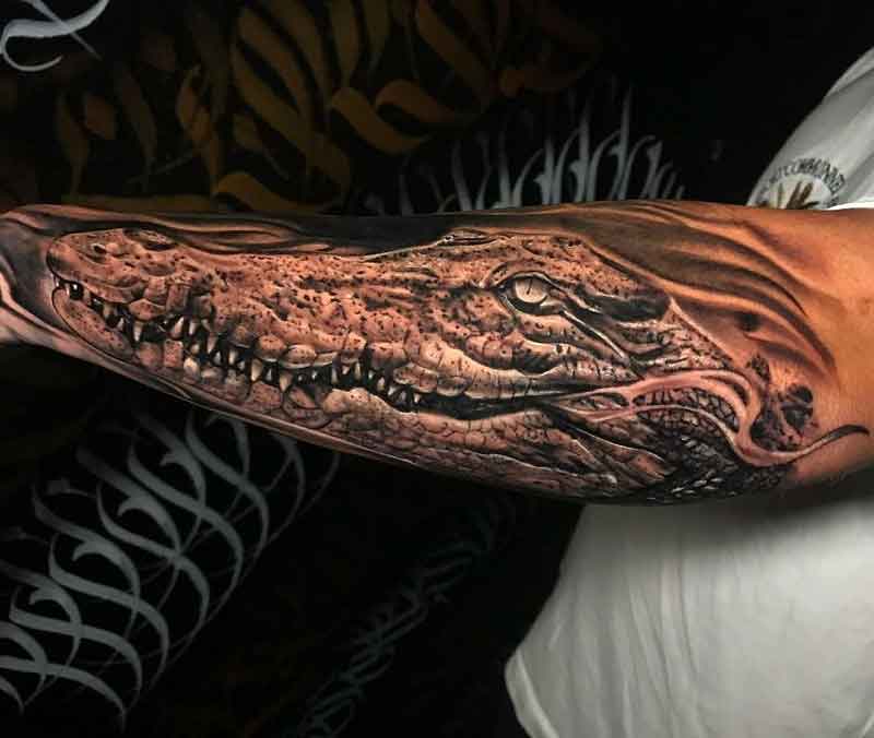 Alligator Sleeve Tattoo 2