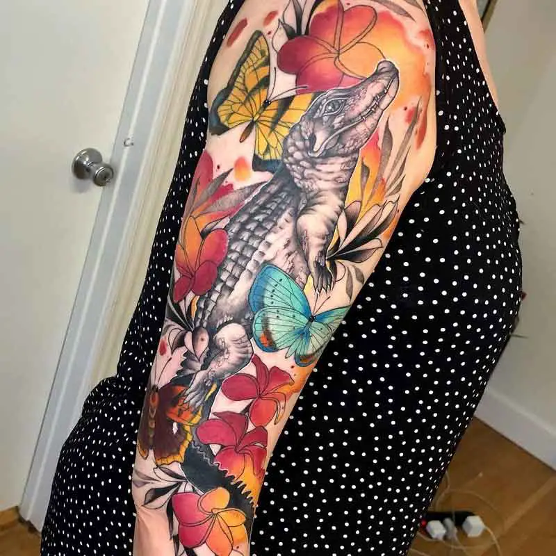 Alligator Sleeve Tattoo 3