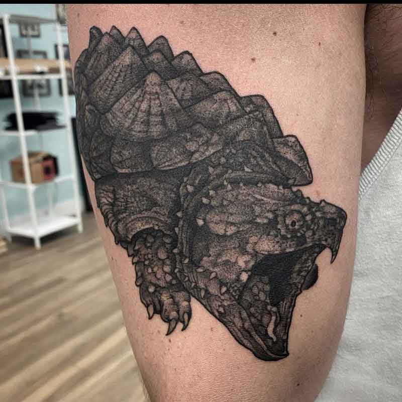 Alligator Snapping Turtle Tattoo 1