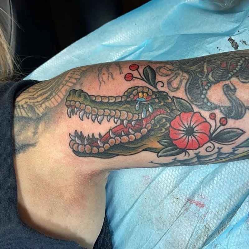 Alligator Tear Tattoo 1