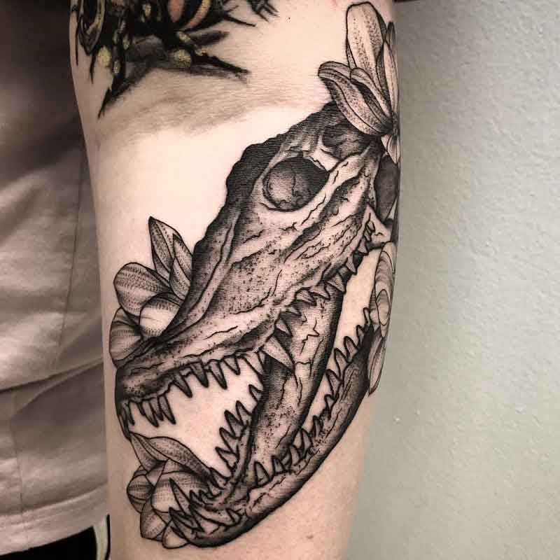 Alligator Teeth Pattern Tattoo 1