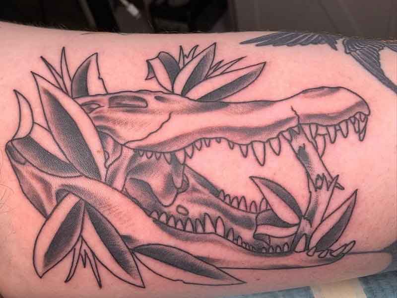 Alligator Teeth Pattern Tattoo 2