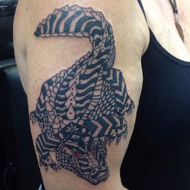 Alligator Tribal Tattoo 1