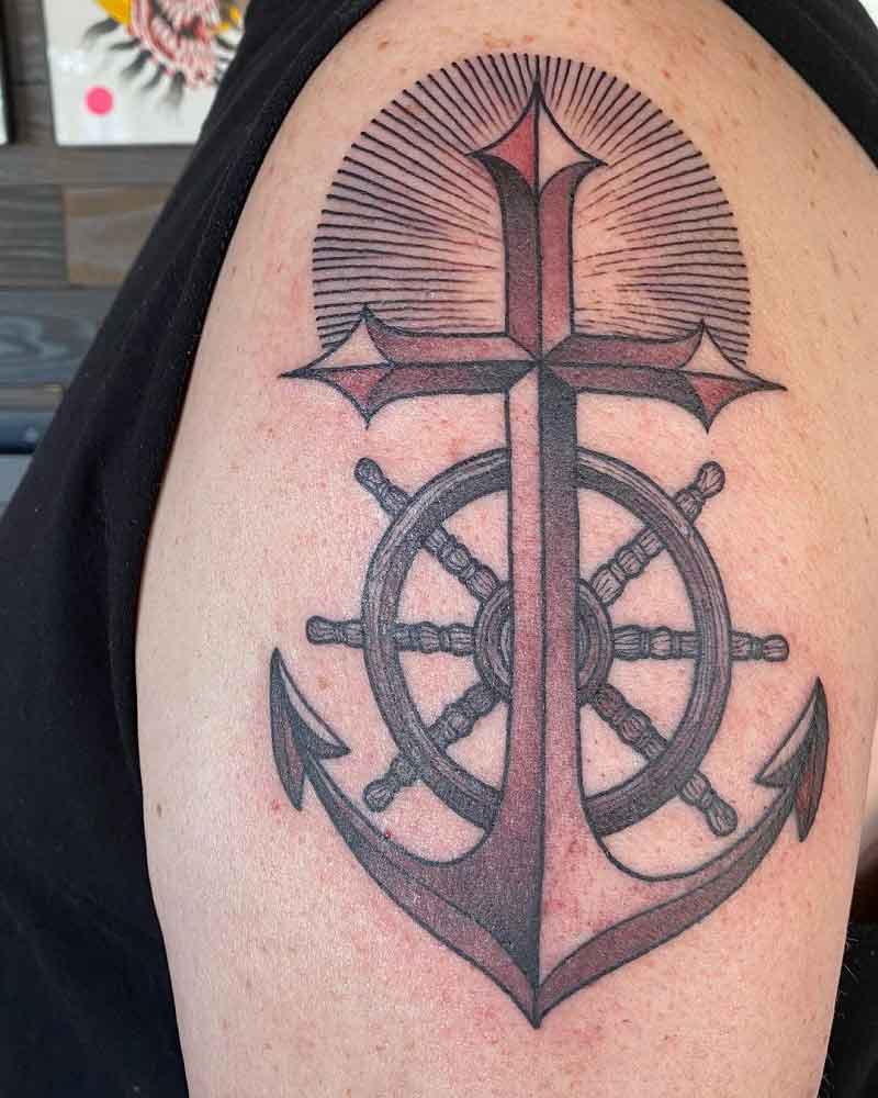 Anchor Cross Tattoo 1