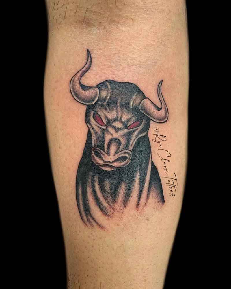 Angry Bull Tattoo 1
