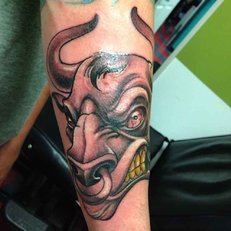 Angry Bull Tattoo 2