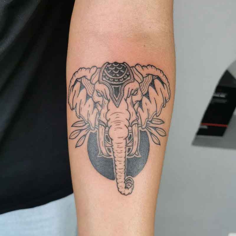 Angry Elephant Tattoo 1