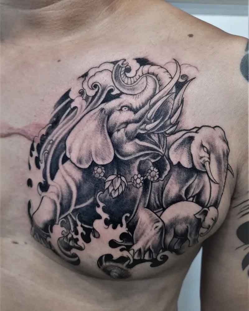 Angry Elephant Tattoo 3
