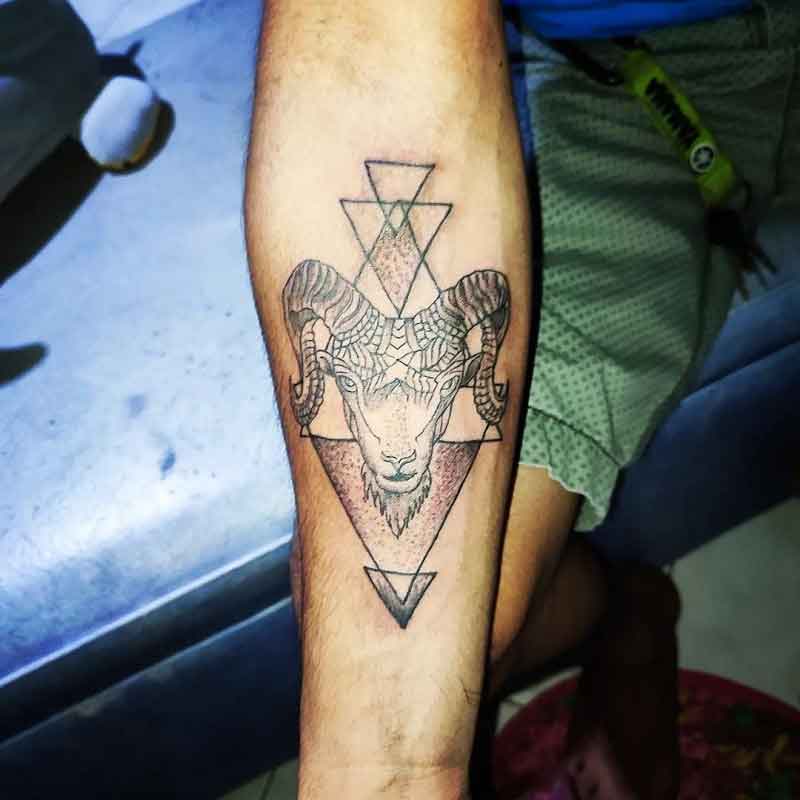 Aries Geometric Tattoo 1