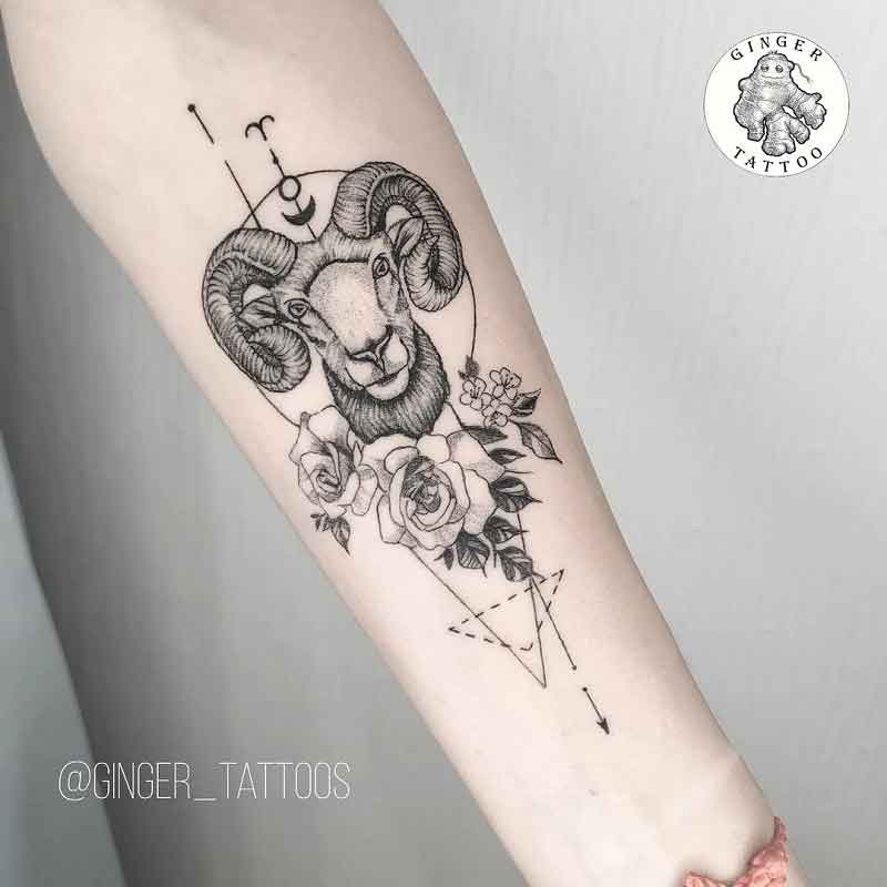 Aries Geometric Tattoo 3