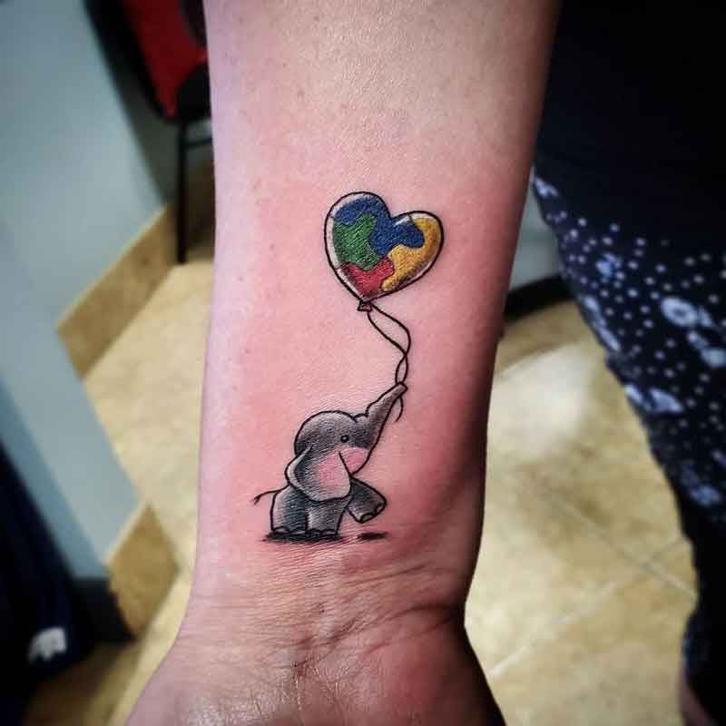 Autism Awareness Elephant Tattoo 3