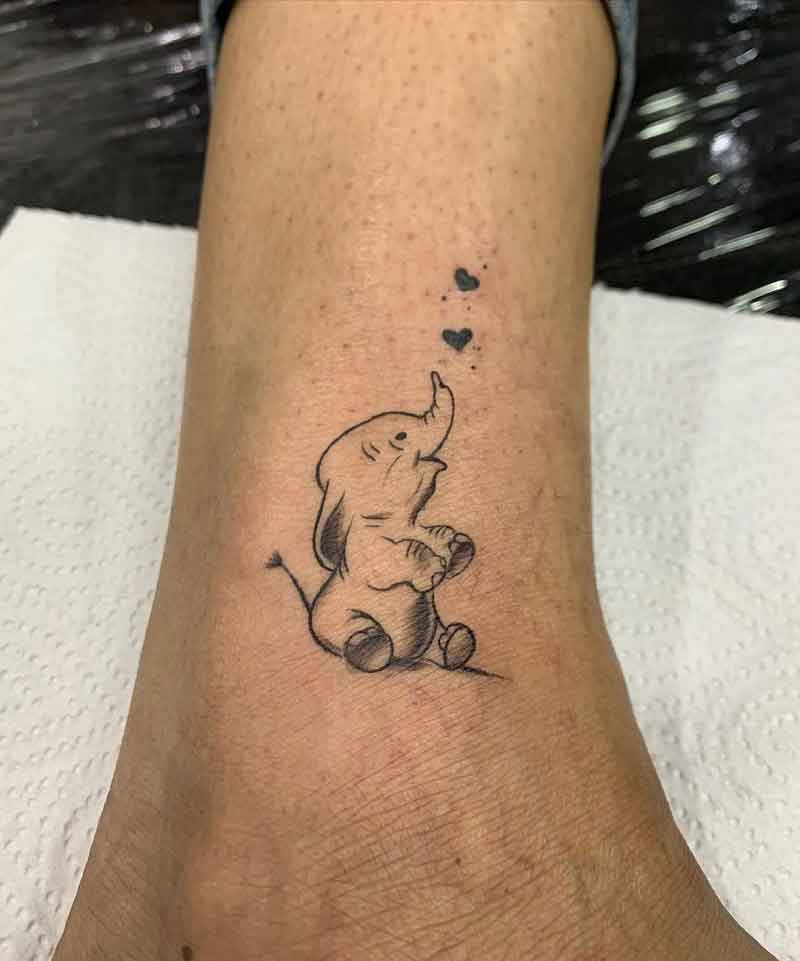 Baby Elephant Tattoo 1