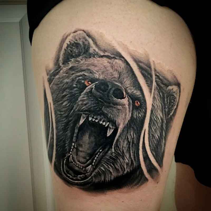 Bear Face Tattoo 3