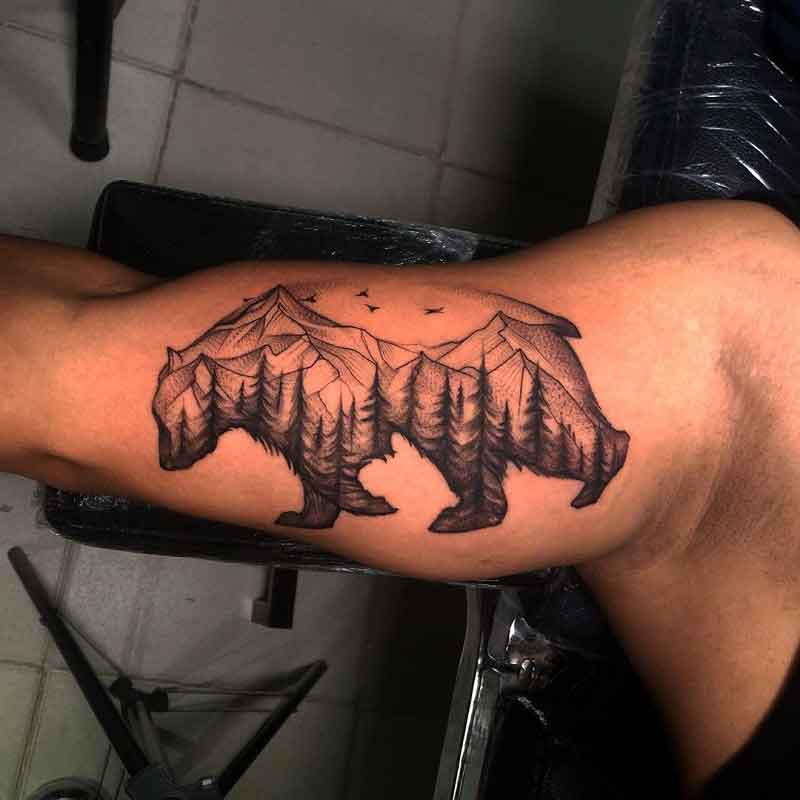 Bear Forest Tattoo 2