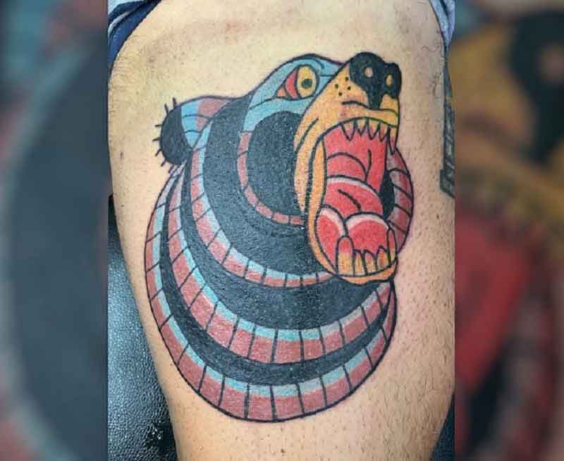 Bear Head Traditional Tattoo 1